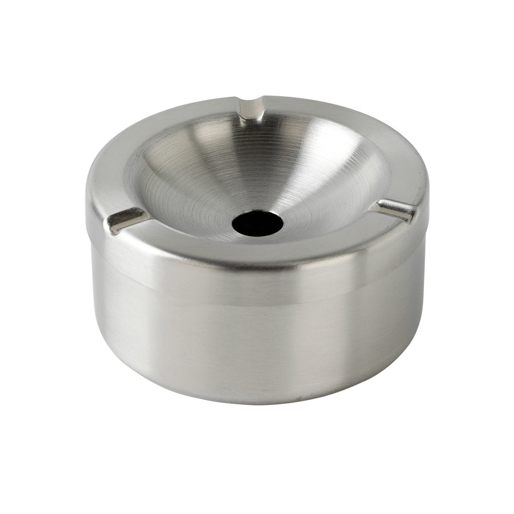 Thick Stainless Steel Cigarette Ashtray With Lid Black – 9 cm OZ-9B