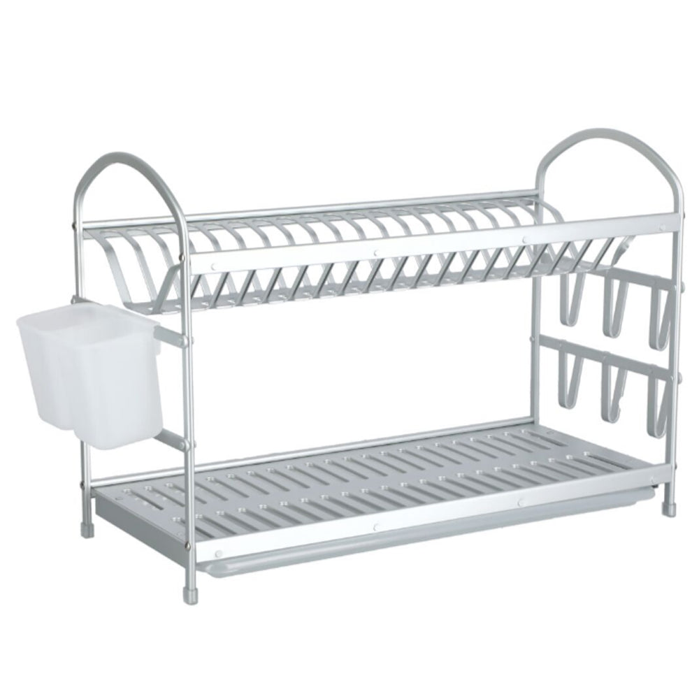 54-cm Aluminum Large 2-Layer Dish Rack