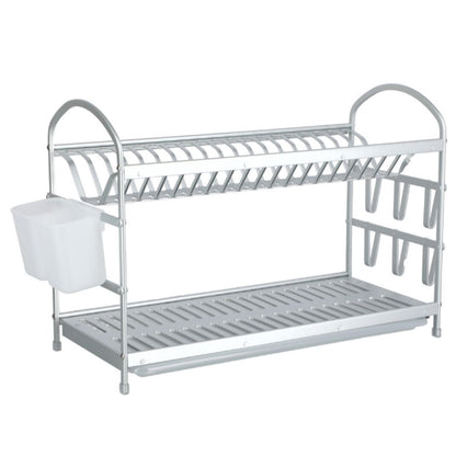 54-cm Aluminum Large 2-Layer Dish Rack