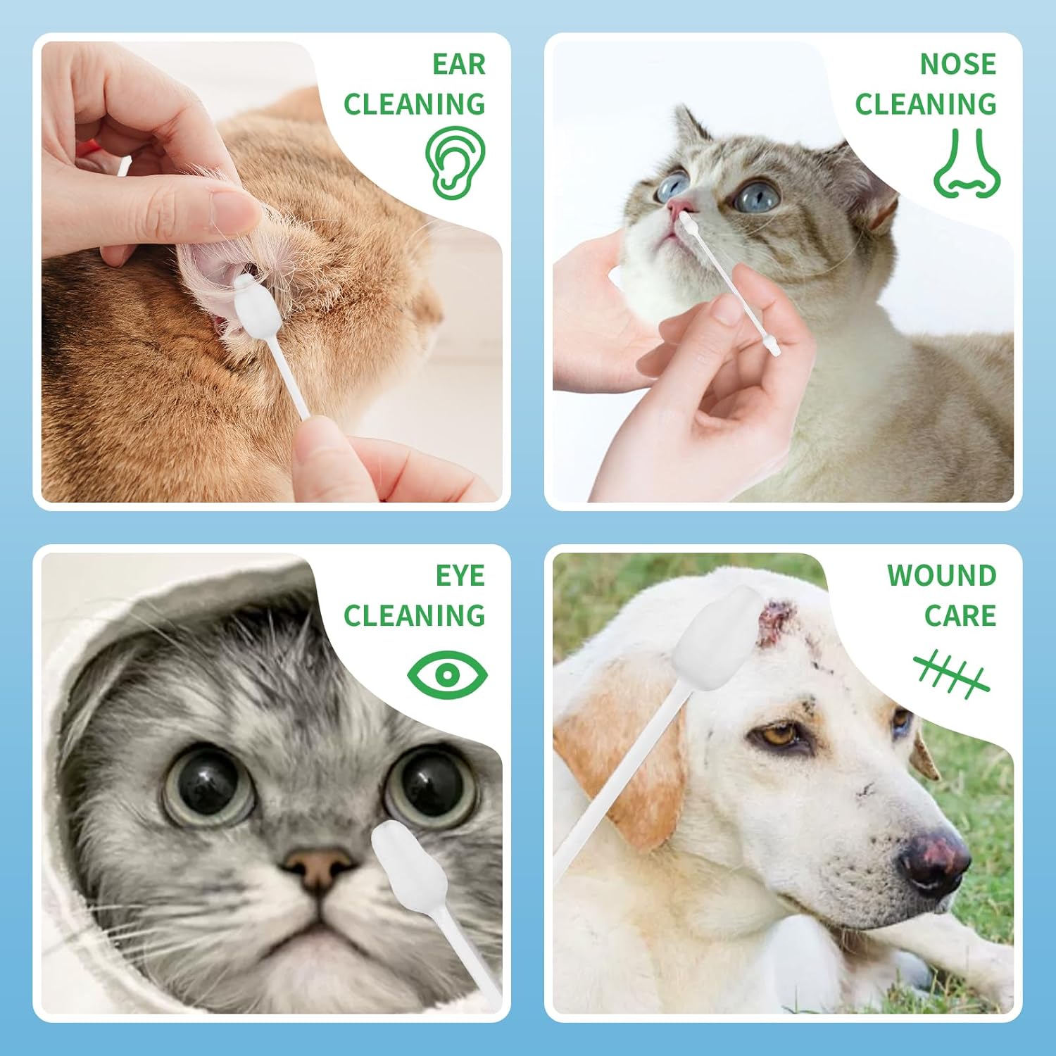 Ipek 55-Pcs Cotton Pet Ear Cleaning Buds 8-cm