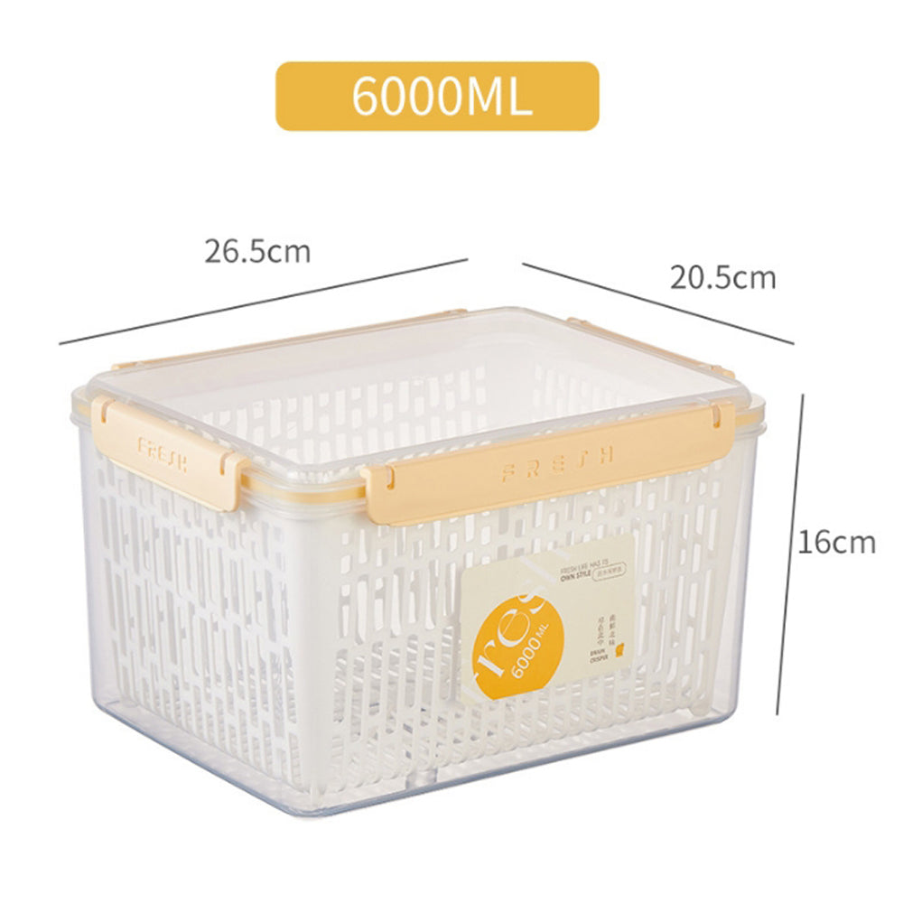 Microwave plastic Food Storage with strainers 6000ml