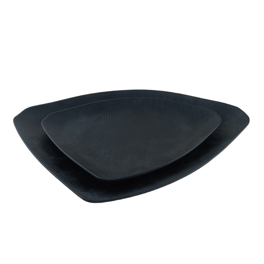 Large Plate Black Melamine Dinnerware