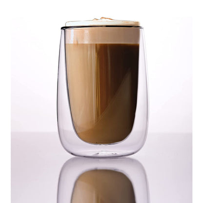 300ml 2-Pcs Danny Home Double Walled Cappuccino Glasses Set