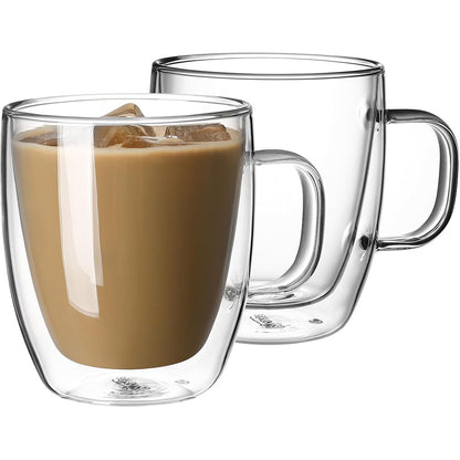 250ml Double Glass Cup With Handle ( FR-15 )
