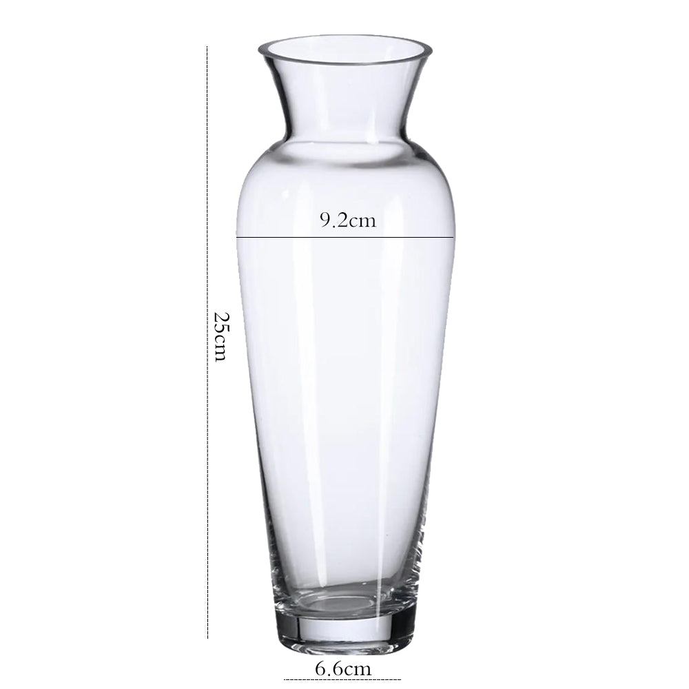 Danny Home Clear Glass Plant Vase 25-cm
