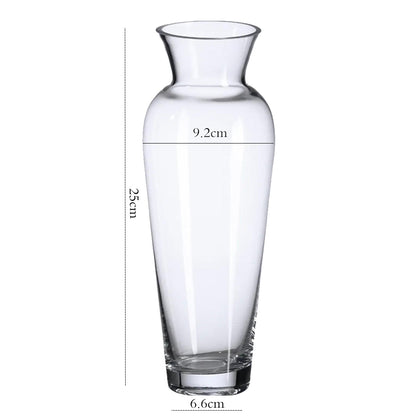 Danny Home Clear Glass Plant Vase 25-cm