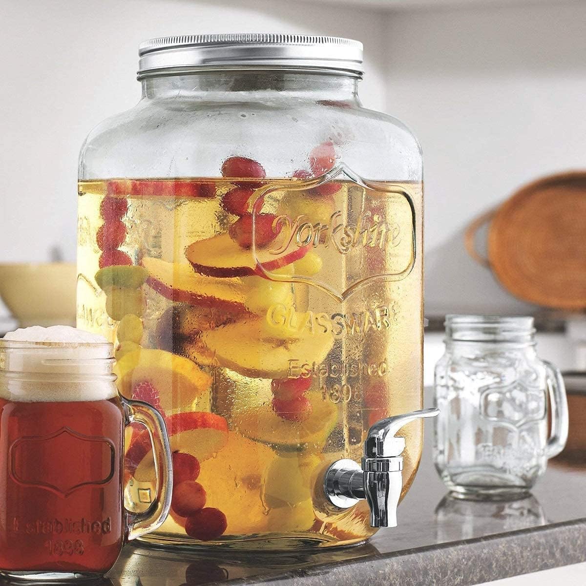 Danny Home Glass Beverage Dispenser 8-L