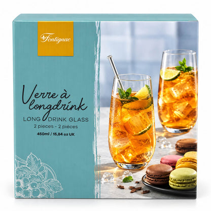 Set of 2 Longdrink glasses Fontignac 450ml