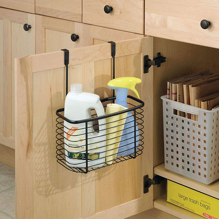 Binca Over Door Kitchen Storage Organizer Basket – Black
