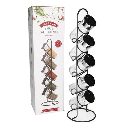 Danny Home 5-Pcs Seasoning Bottle Set with Stand