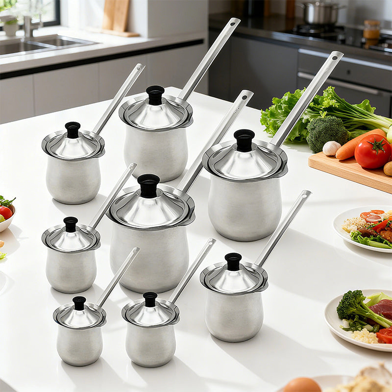 Stainless Steel Turkish Coffee Pot With Lid