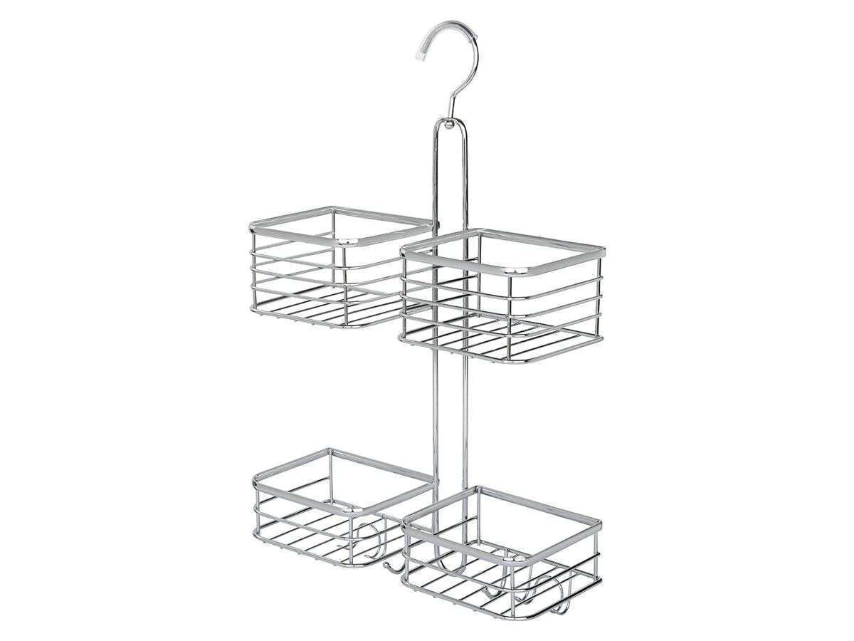 Miomare 2 Tier With 4 compartments Stainless Steel Hanging Bathroom Rack