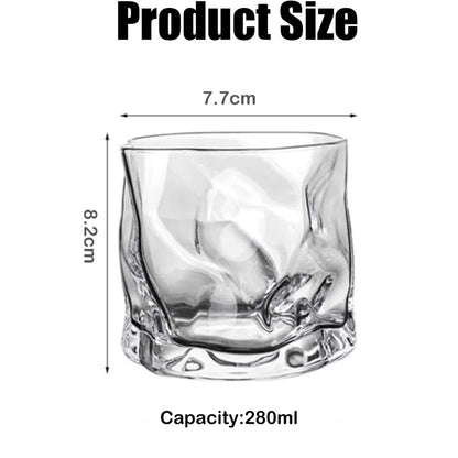 Danny Home Twisted Glasses Cups 280ml 4-Pcs – Clear
