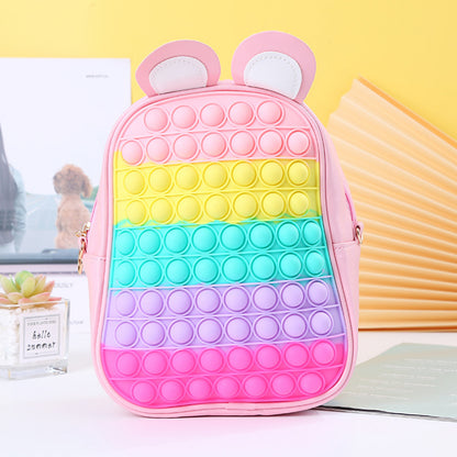 Colorful Silicone Pop It Backpack