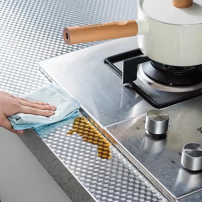Waterproof Peel and Stick Oil-Proof Self Adhesive Aluminum Foil 60x500cm