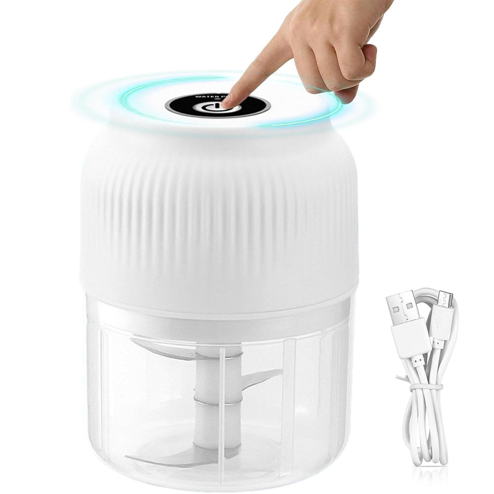 Rechargeable Electric Garlic Chopper 3-Blades 300ml