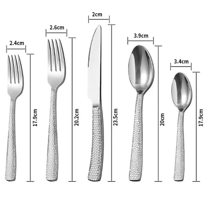 PROUD 5-Pieces Brilliant Stainless Steel 304 Silverware Tableware Cutlery Set ( 304 )