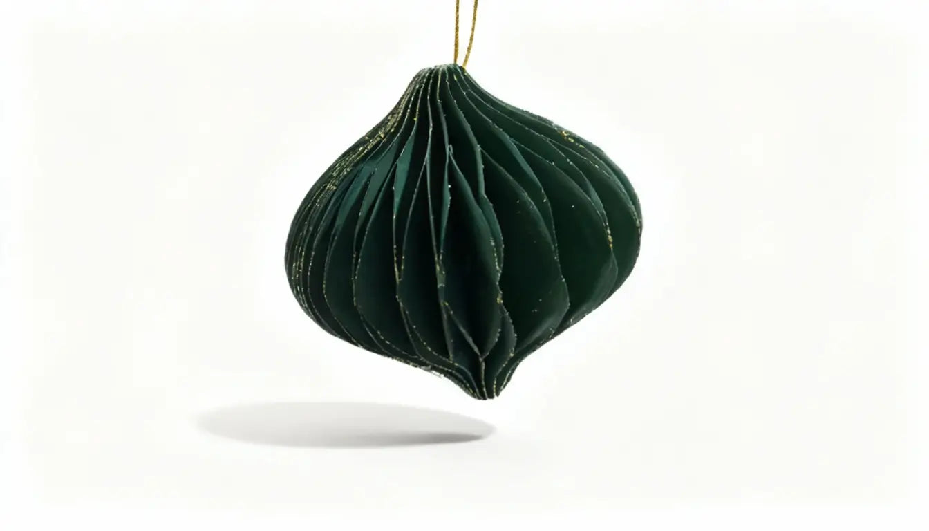 Holiday Elegance-Christmas Tree Ornaments Lozenge Shaped Set of 4