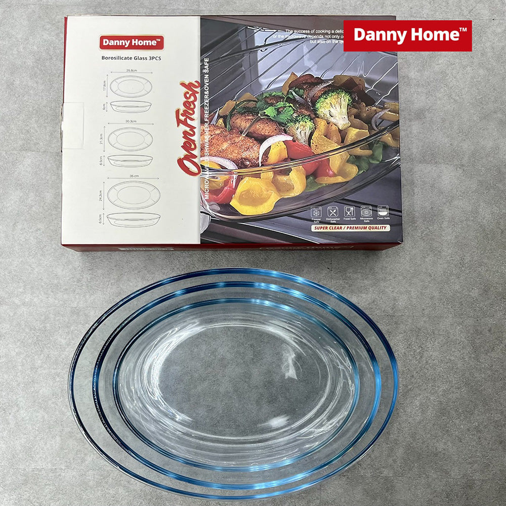 Danny Home Oval Baking Pan 3-pcs Set
