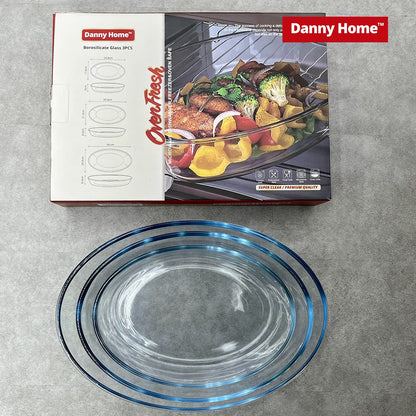 Danny Home Oval Baking Pan 3-pcs Set