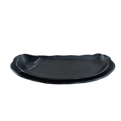 Serve Plate Black Melamine Dinnerware