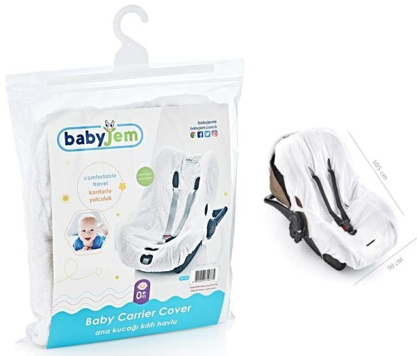 Babyjem Car Seat Towel Cover (Small) – White