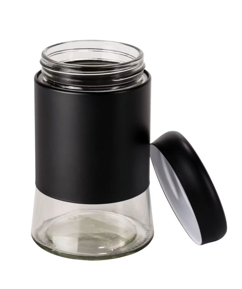 Boga 0.6 litre glass storage box black storage box by Wenko