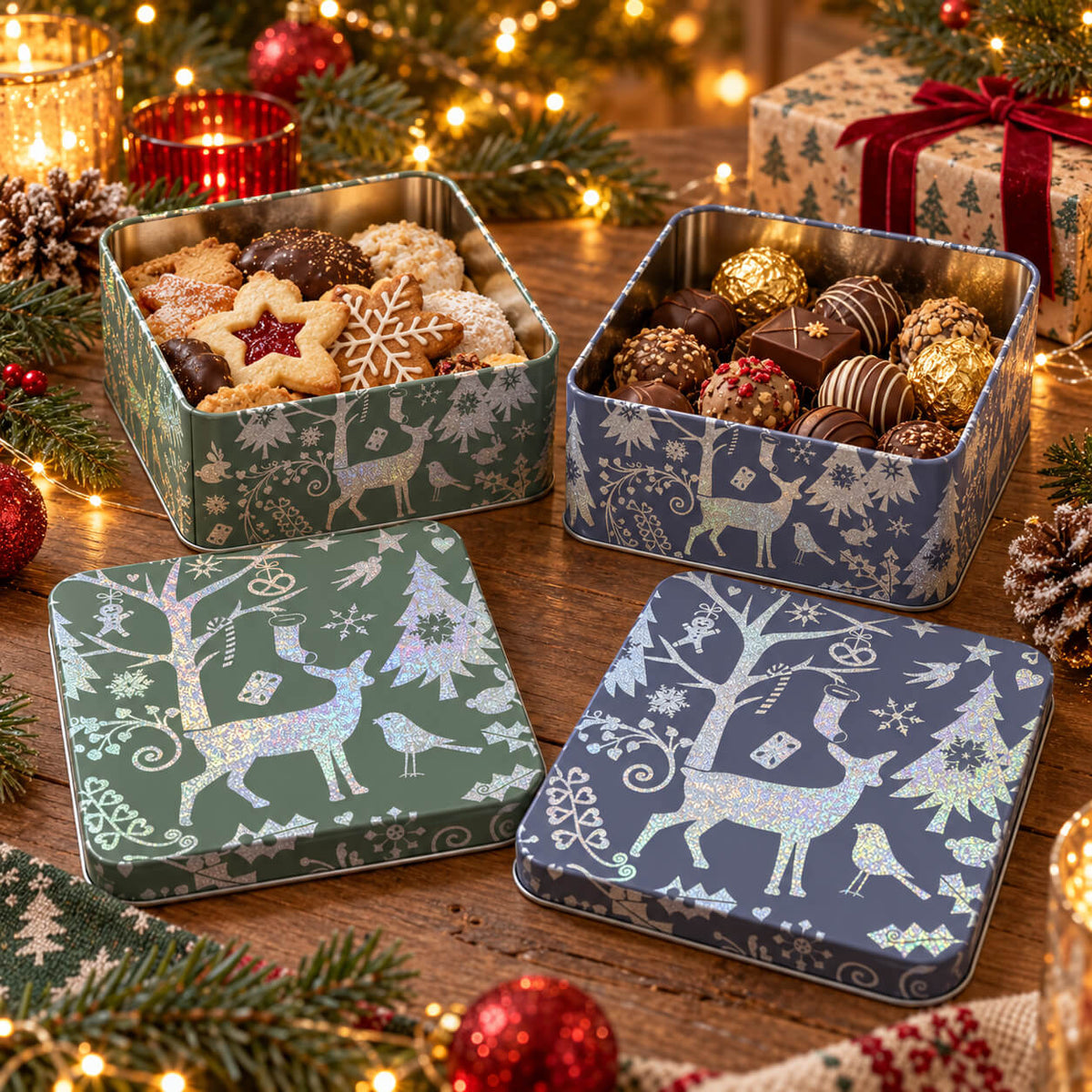 Cucina & Tavola Christmas Metal Storage Tin