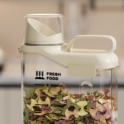 2000ml Cereal Storage Containers, Airtight Plastic Kitchen Storage Boxes with Flip-Top Lid