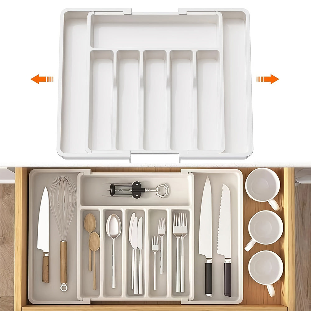 Expandable Drawer Organizer – Adjustable Cutlery & Utensil Storage