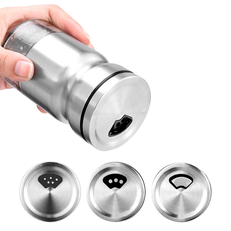 2-Pieces Stainless Steel Spices Jar Set