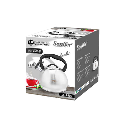 Sonifer, 3L Stainless Steel Whistling Kettle SF-2507 (D18 x H24)cm