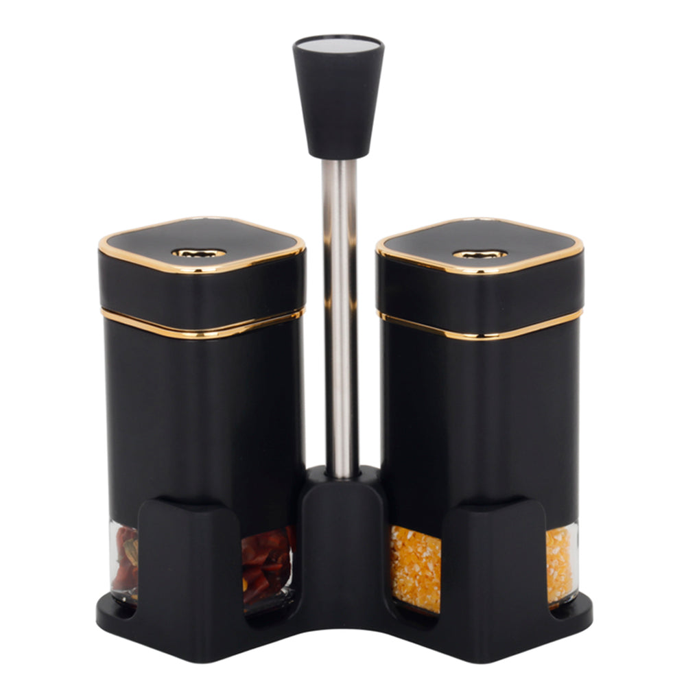 2-Pieces Salt and Pepper Shakers Set W/Stand