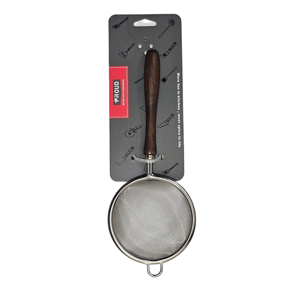 PROUD Stainless Steel Sieves and Strainers With Wood Handle 7/8/10cm