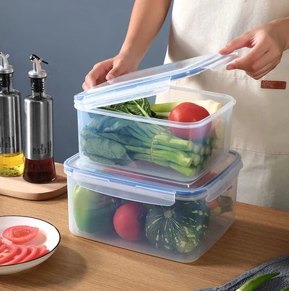 700+1500+2700ml Rectangle 3pcs Food Container Tupperware