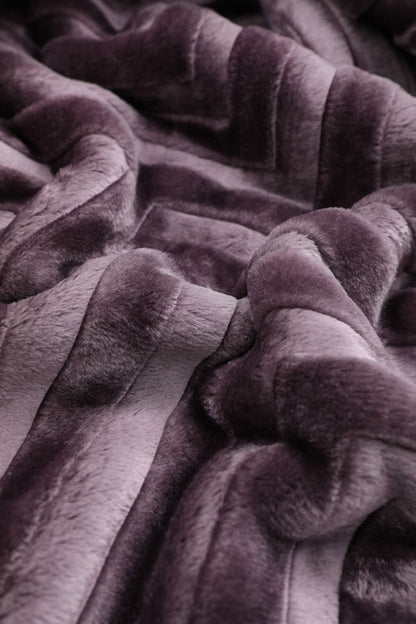 6Pieces Dowry Double Blanket Set - Plum AGOSSA2