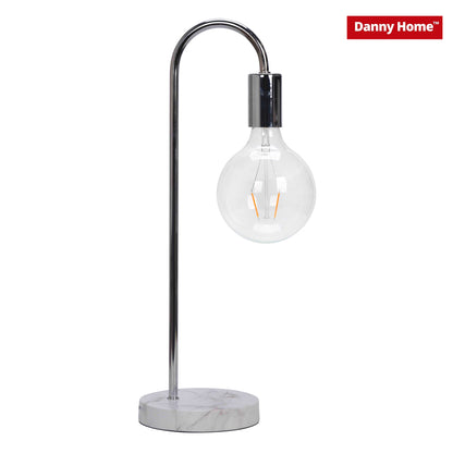 Danny Home Silver & White Table Lamp 48.5cm