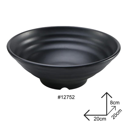 Round Bowl Black Melamine Dinnerware