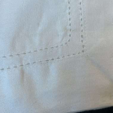 Elite Hemstitch White Cotton Tablecloth 152x300 cm