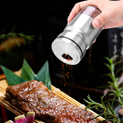 2-Pieces Stainless Steel Spices Jar Set