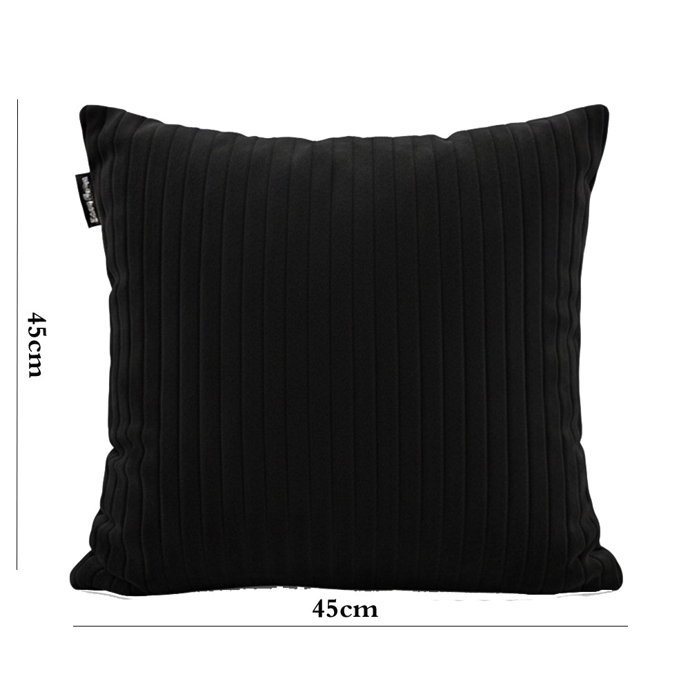 Danny Home Danny Home Velvet Fabric Cushion – Black 45x45cm