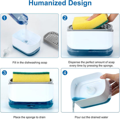 High-Quality Kitchen Soap Dispenser With Sponge