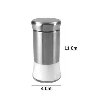 8-Pcs Stainless Steel Glass Spice Rack Set – 400/100ml #CB-TWJ06