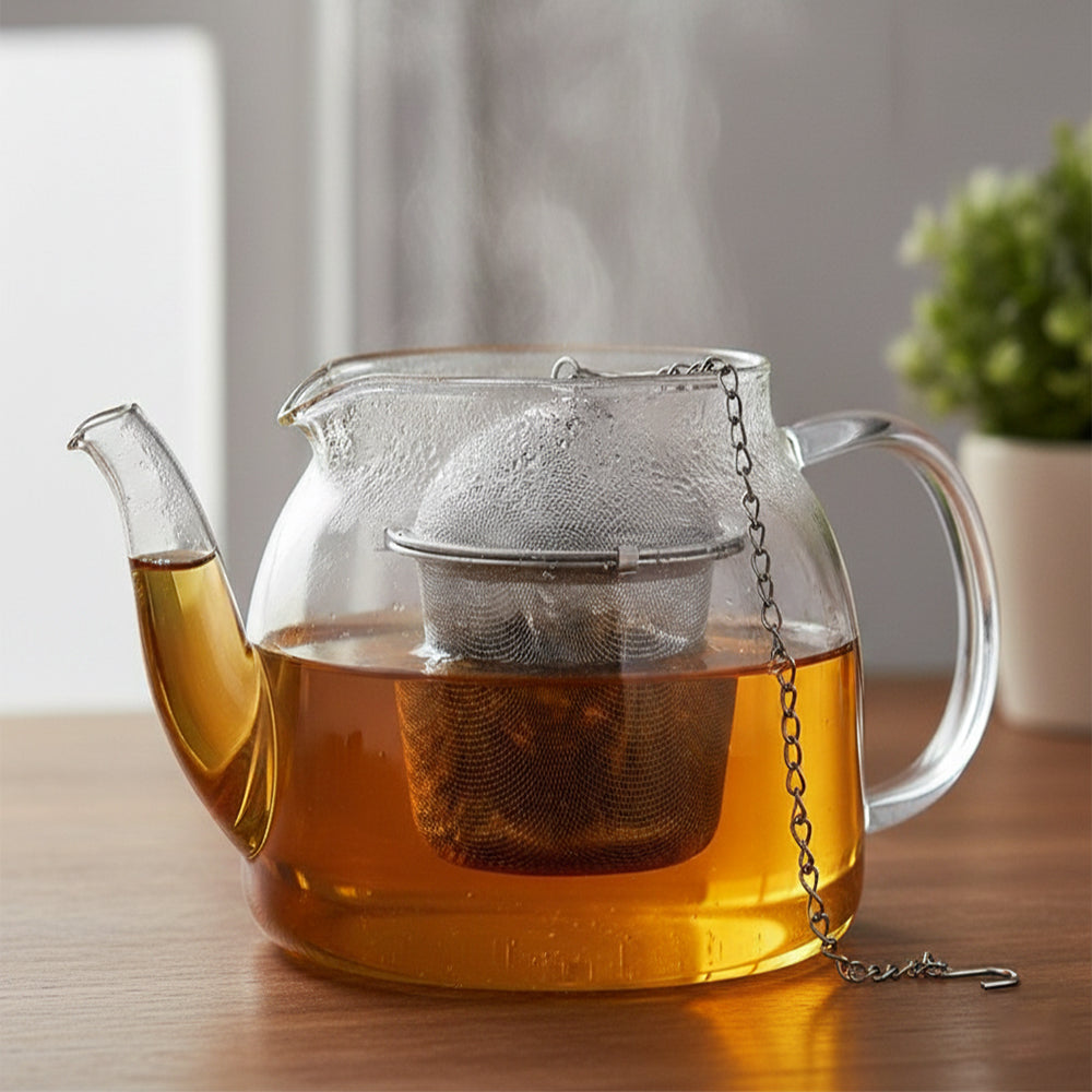 Stainless Steel Tea Strainer With Chain Handle