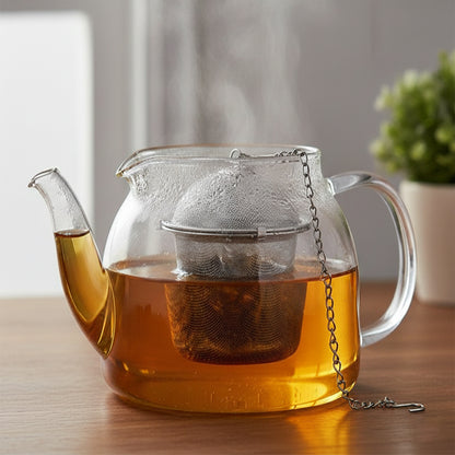 Stainless Steel Tea Strainer With Chain Handle