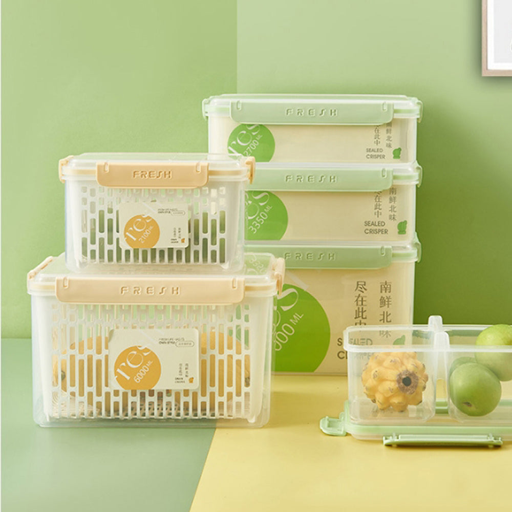 Microwave plastic Food Storage with strainers 6000ml