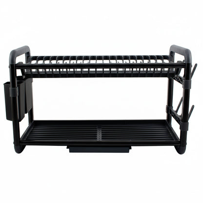 Binca Aluminum 2-Tier Dish Drying Rack 61-cm ( Black )