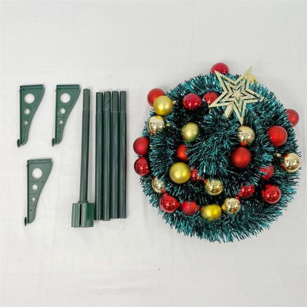 Pop Up 180cm Tinsel Trees Easy-Assembly for Home Christmas Decoration