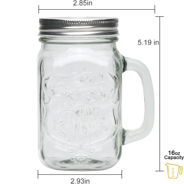 4-Pieces Mason Jar With Ice Bucket Set