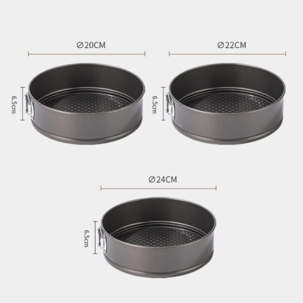 3-Pieces 20-22-24 cm Round Cake Tin Set